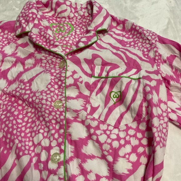 Y2K Victorias Secret Pink Leopard Cotton Pajama Set - Picture 3 of 12